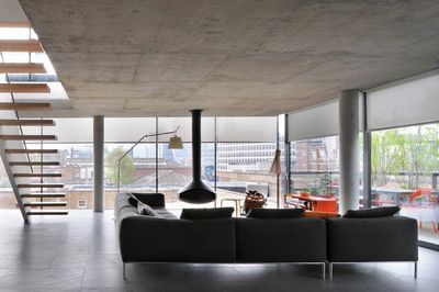 Roller Blind Systems, SG 4930, Multiscreen 1-10%, Room shot "Bateman's Row Penthouse Apartment", London, United Kingdom
